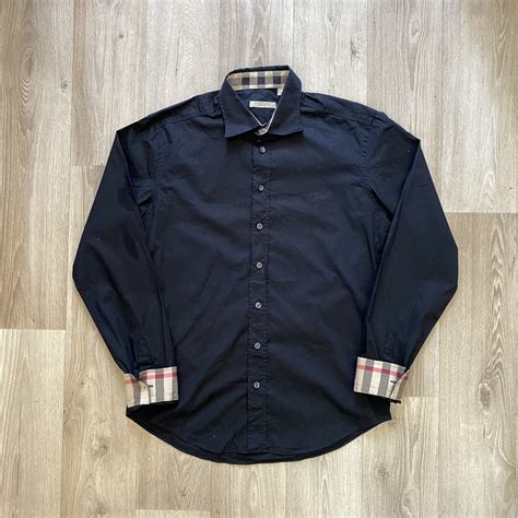 fake burberry button down shirt|burberry button up shirt men.